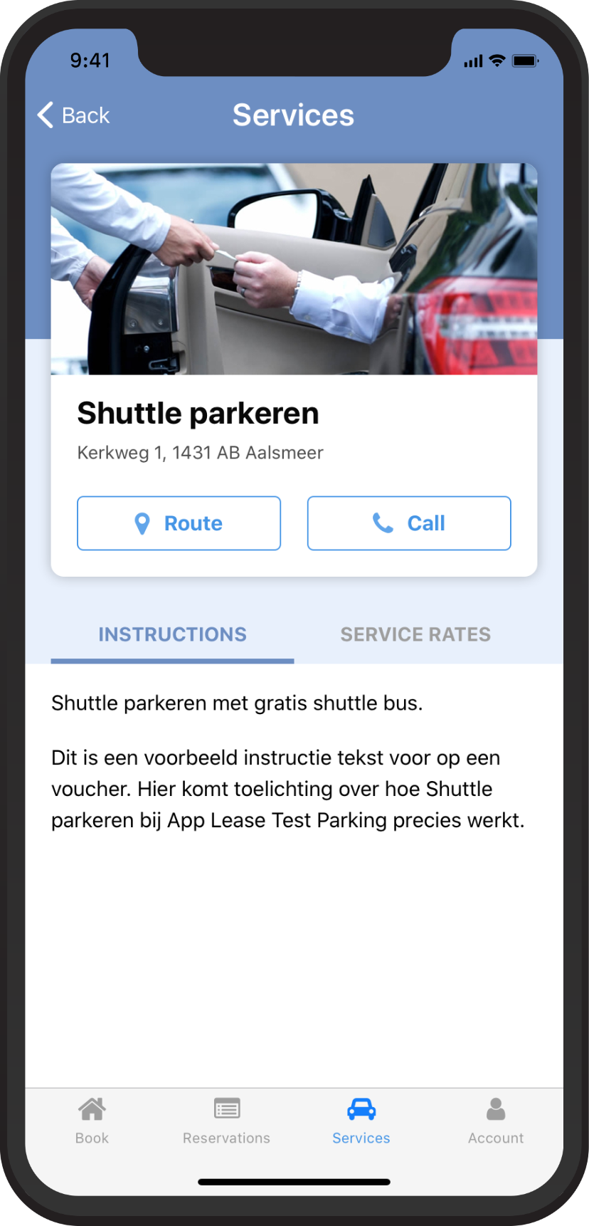 Park Connect app screenshot